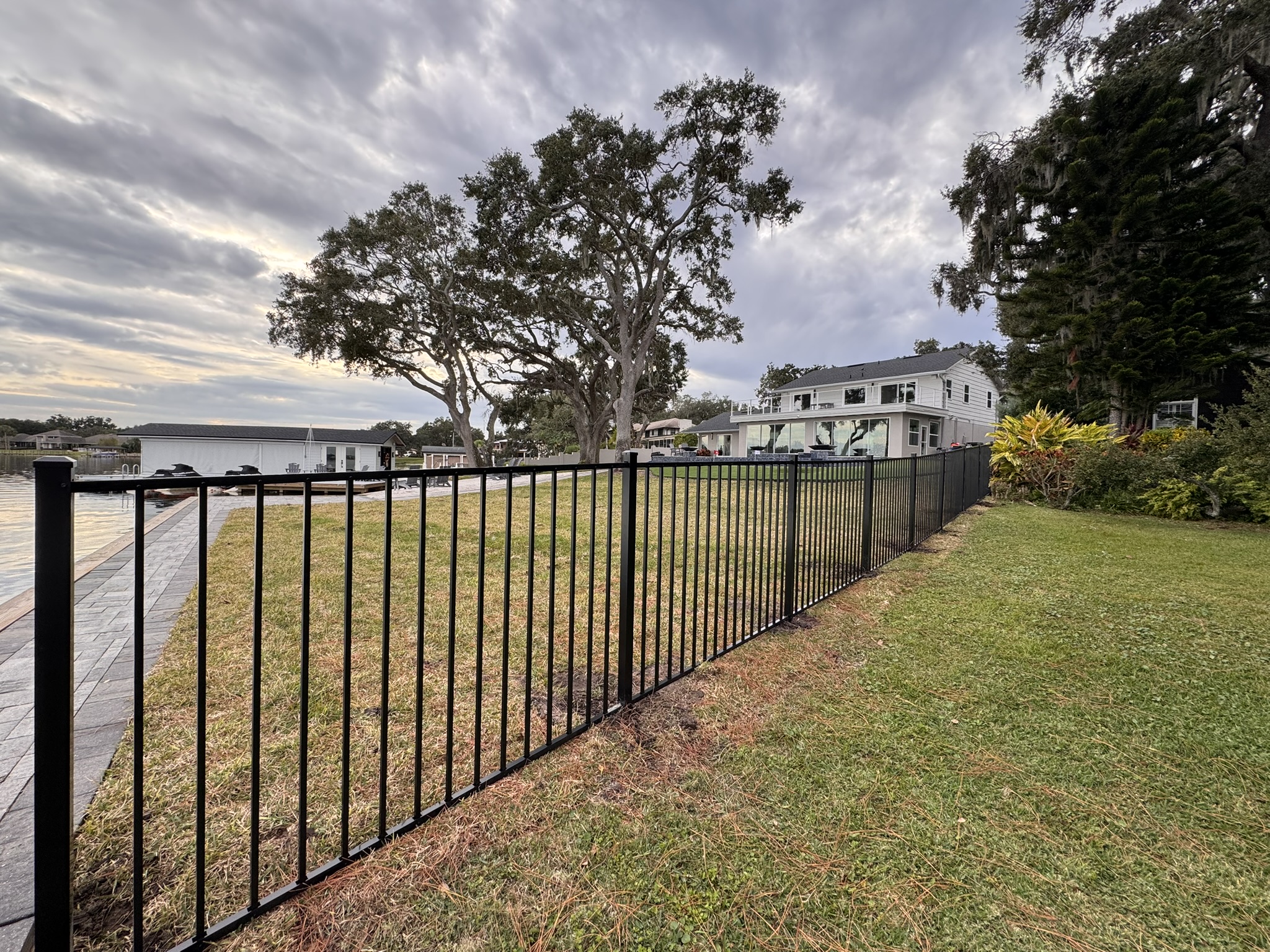 Modern Elegance: A New Black Aluminum Fence Installation in Winter Park, FL